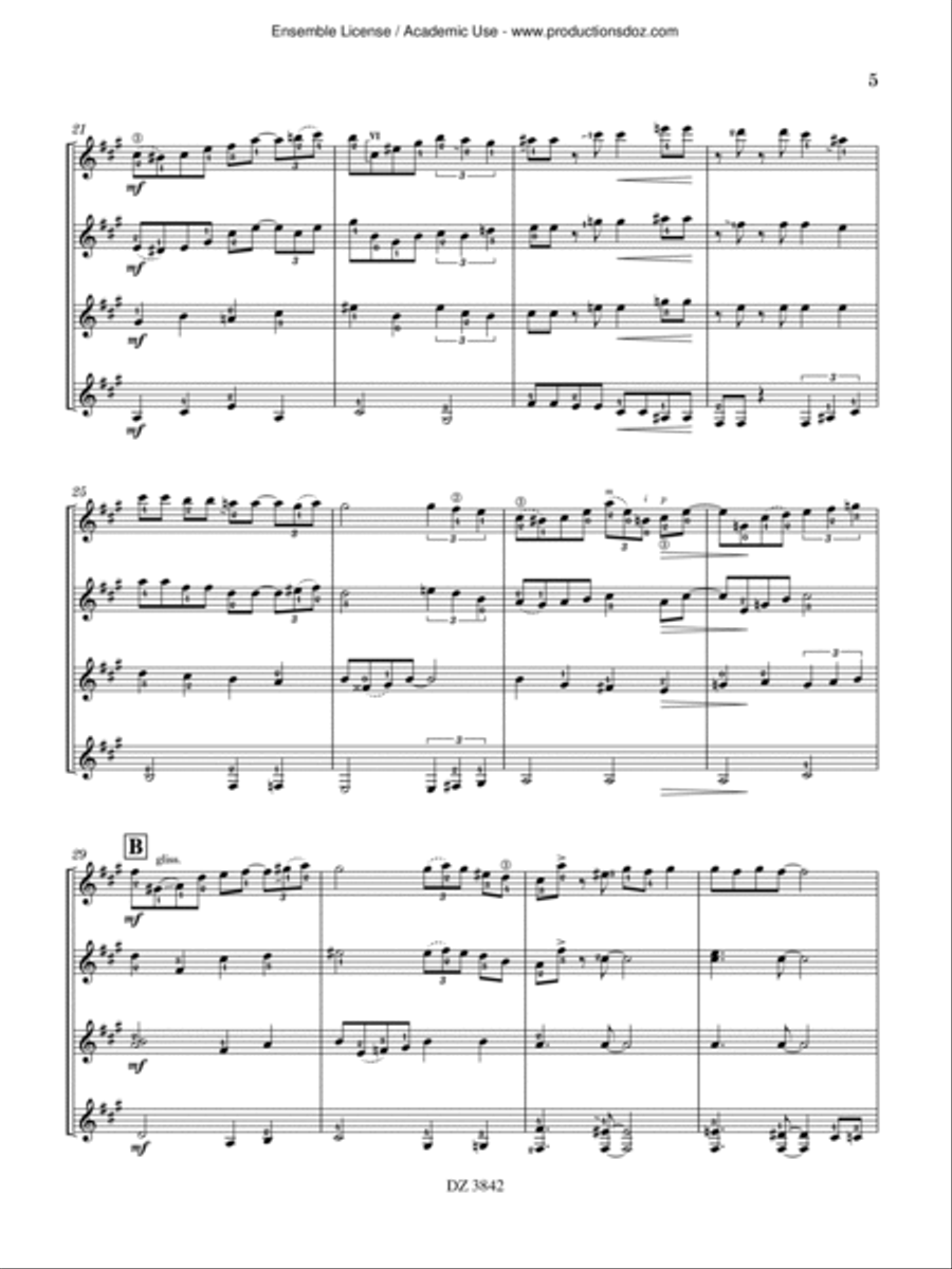 Swing rétro Guitar Ensemble scores gallery preview page 5
