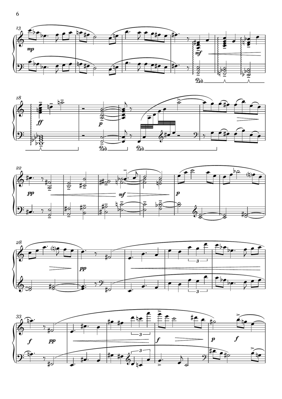 Three Improvisations (for piano solo) Piano Solo scores gallery preview page 6