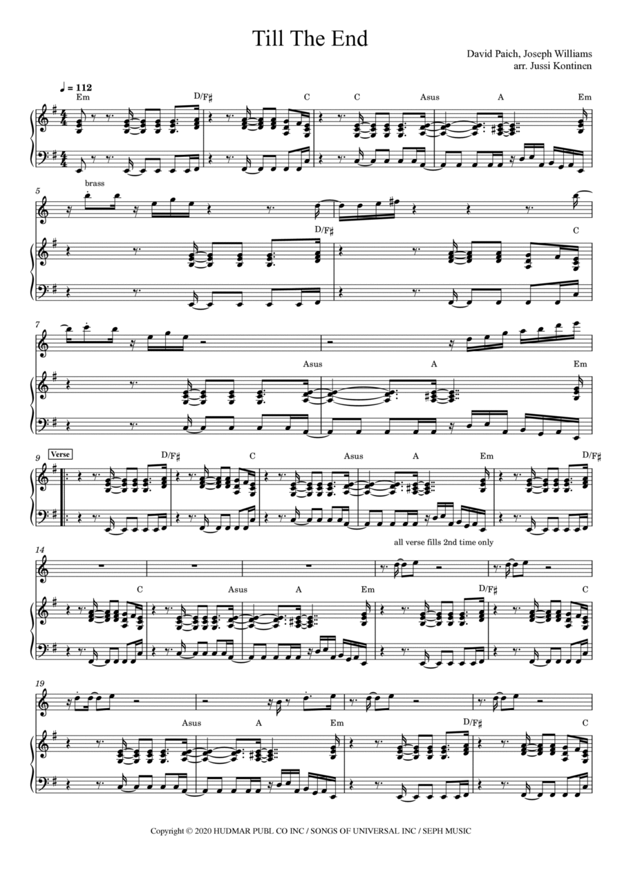 Till The End Small Ensemble scores gallery preview page 1