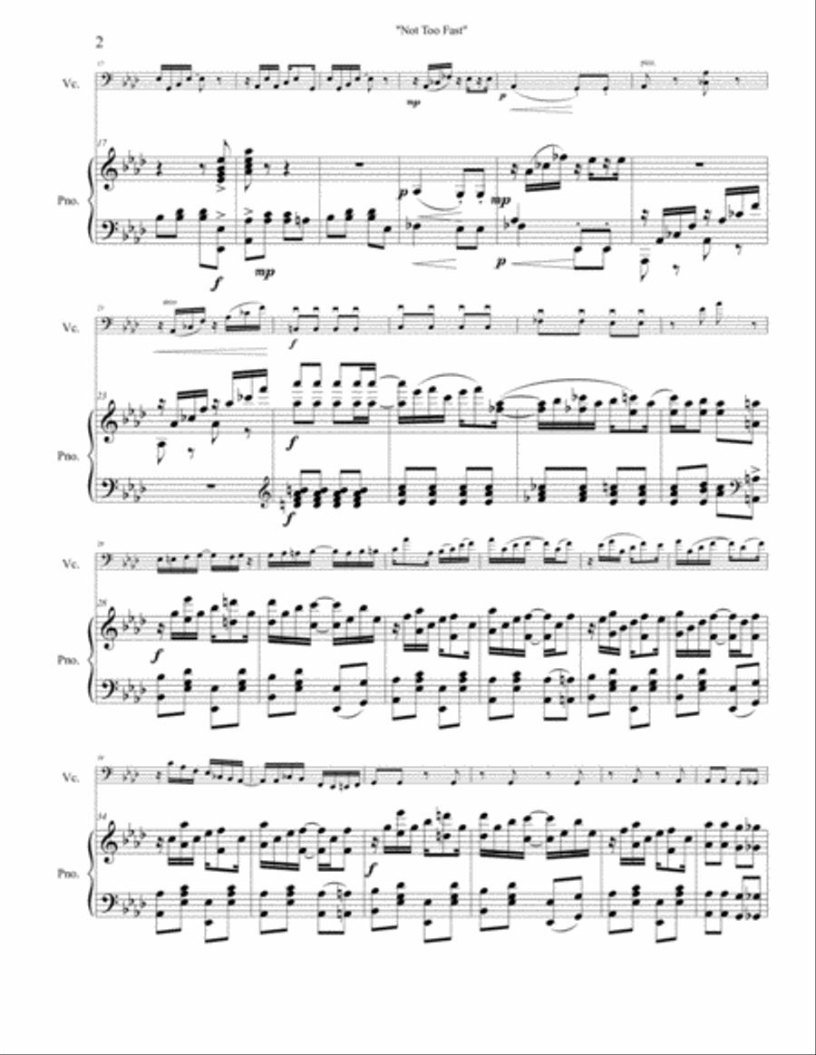 Not Too Fast - A Ragtime Medley Piano scores gallery preview page 2