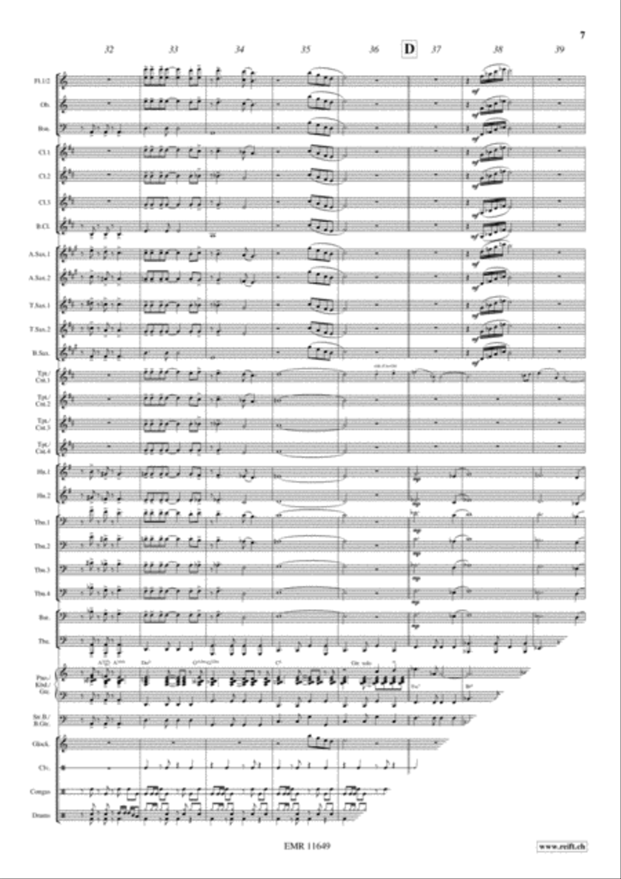 Cuban Romance Concert Band scores gallery preview page 8