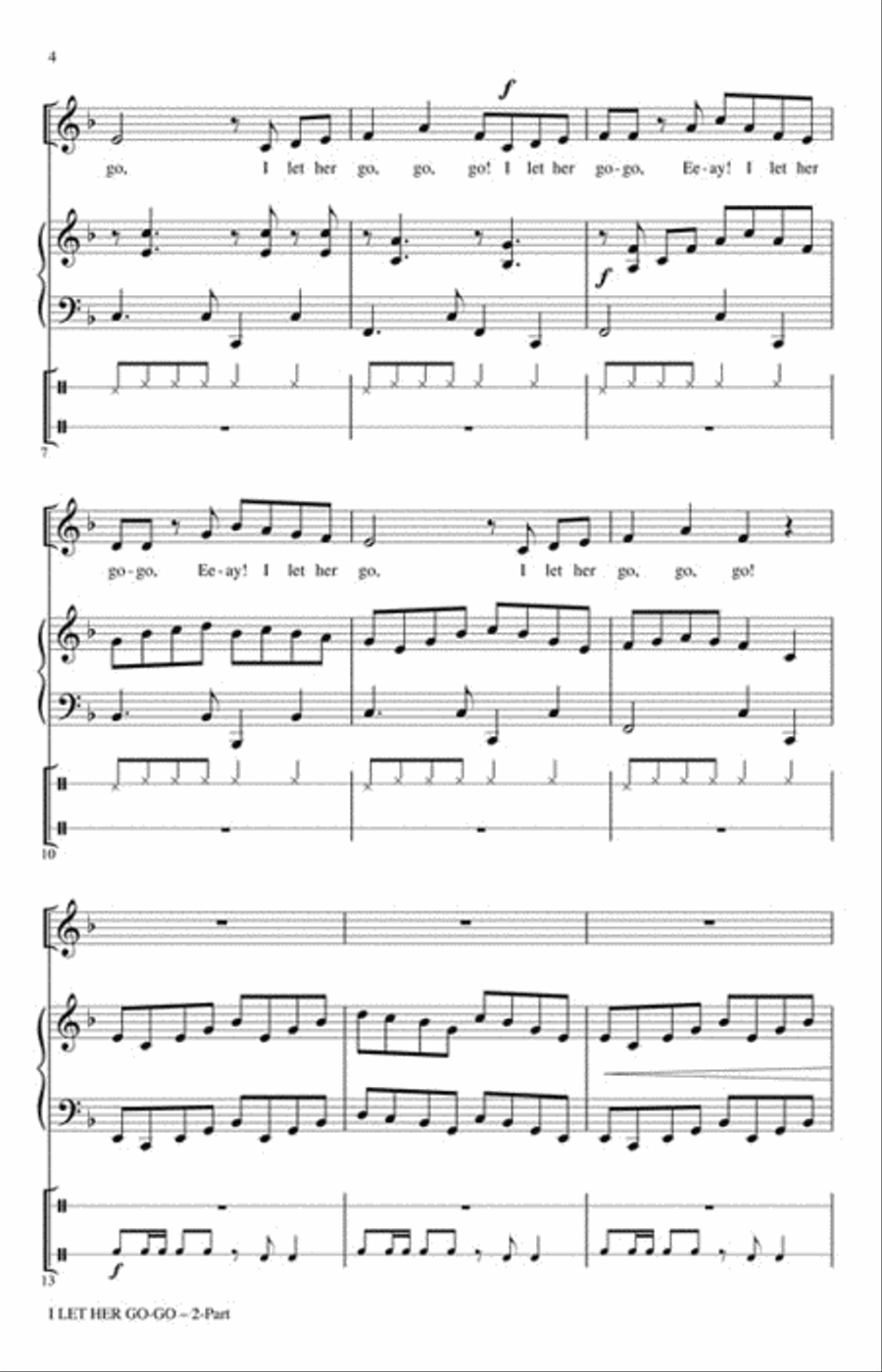 I Let Her Go-go 2-Part scores gallery preview page 3