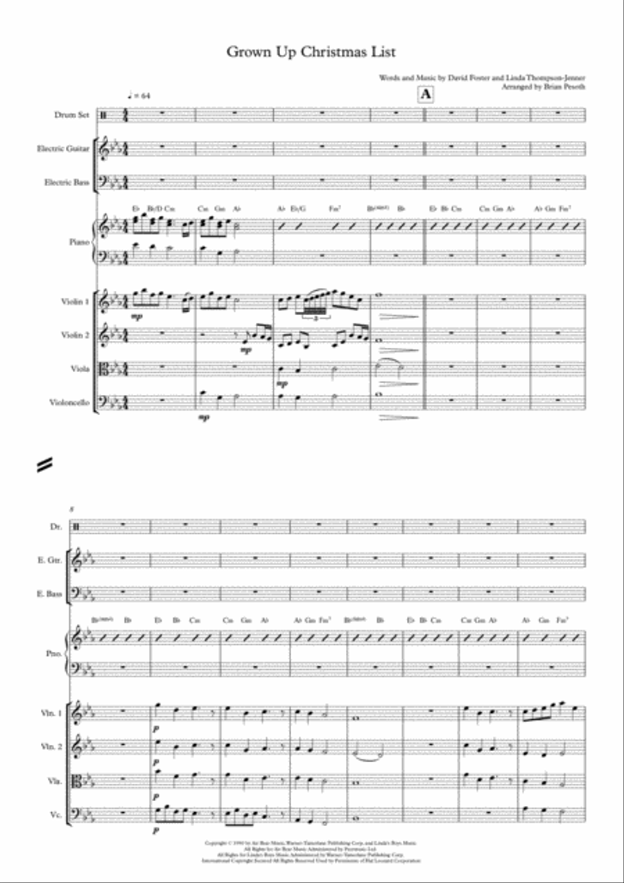Grown-Up Christmas List Grown-Up Christmas List Small Ensemble scores gallery preview page 1