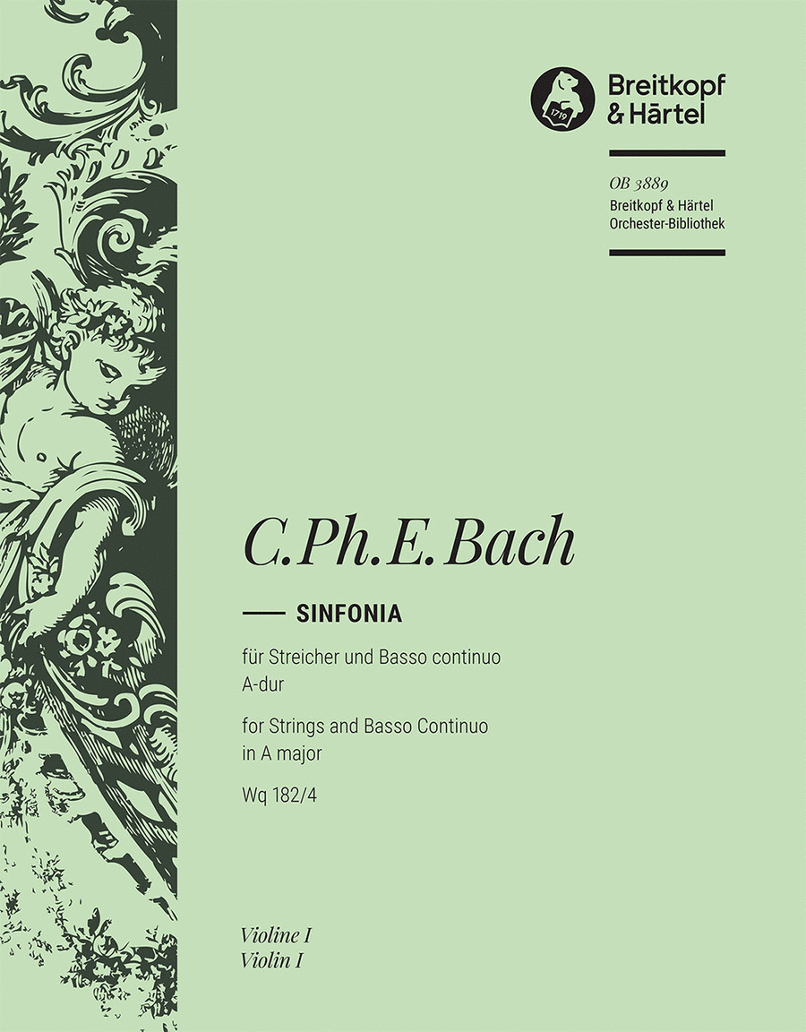 Sinfonia in A major Wq 182/4 Orchestra scores gallery preview page 1