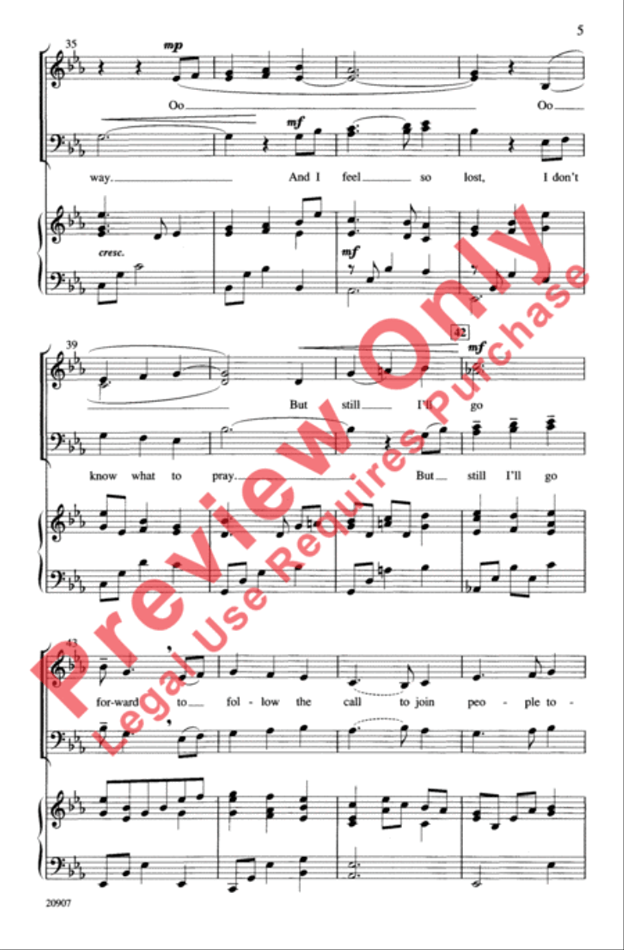 One Song One Song 4-Part scores gallery preview page 5