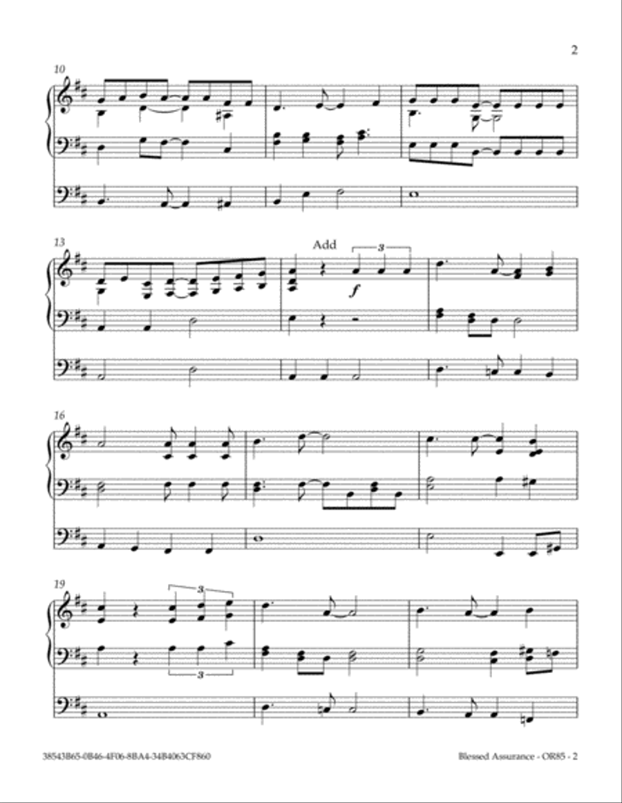 Blessed Assurance Blessed Assurance Organ Solo scores gallery preview page 3