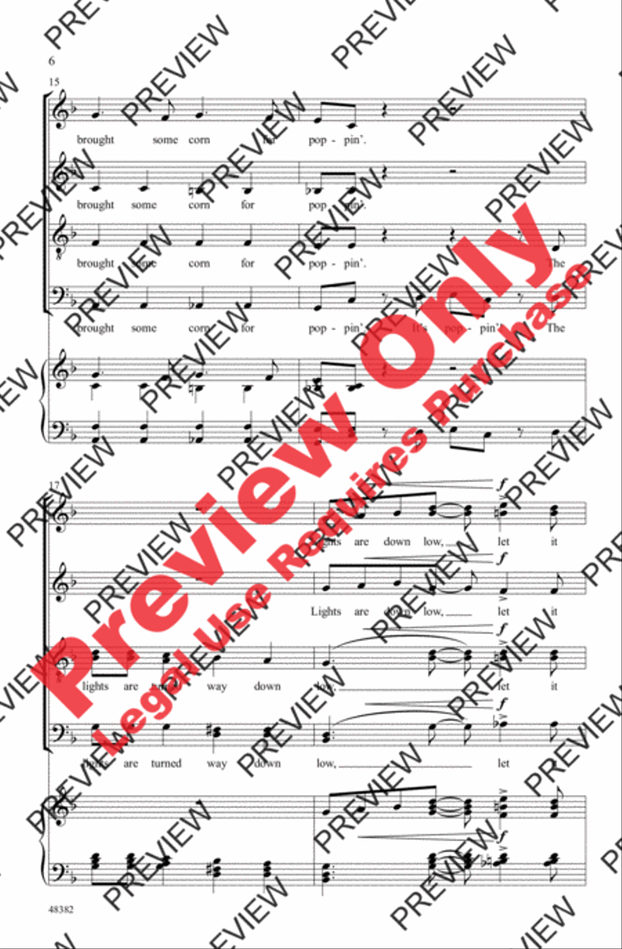 Let It Snow! Let It Snow! Let It Snow! 4-Part scores gallery preview page 6