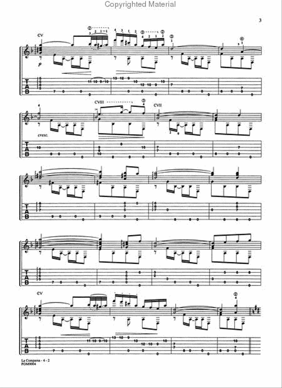 The Music of Ernesto Lecuona for Solo Guitar Classical Guitar scores gallery preview page 3