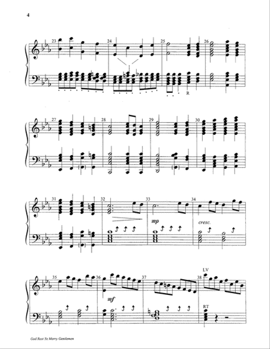 God Rest Ye Merry, Gentlemen 5-Octaves scores gallery preview page 5