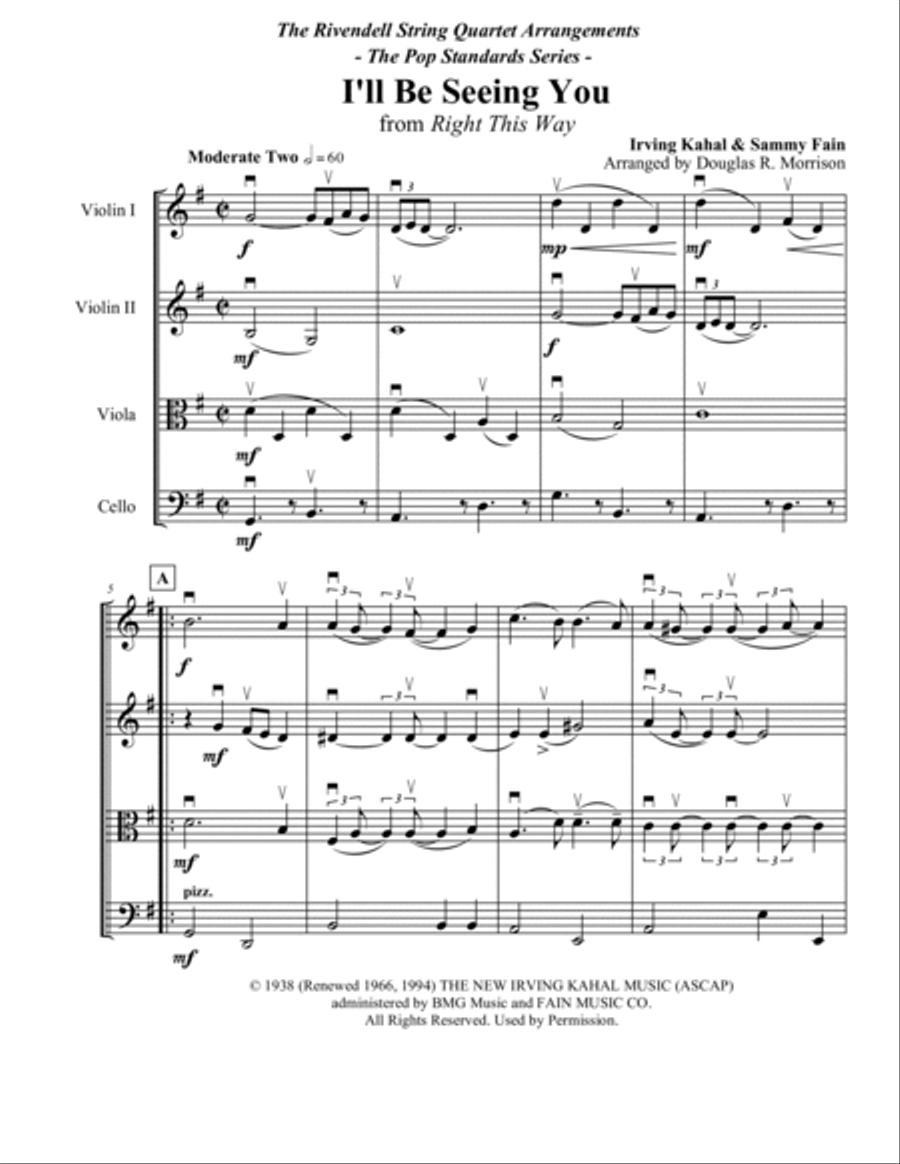 I'll Be Seeing You String Quartet scores gallery preview page 2