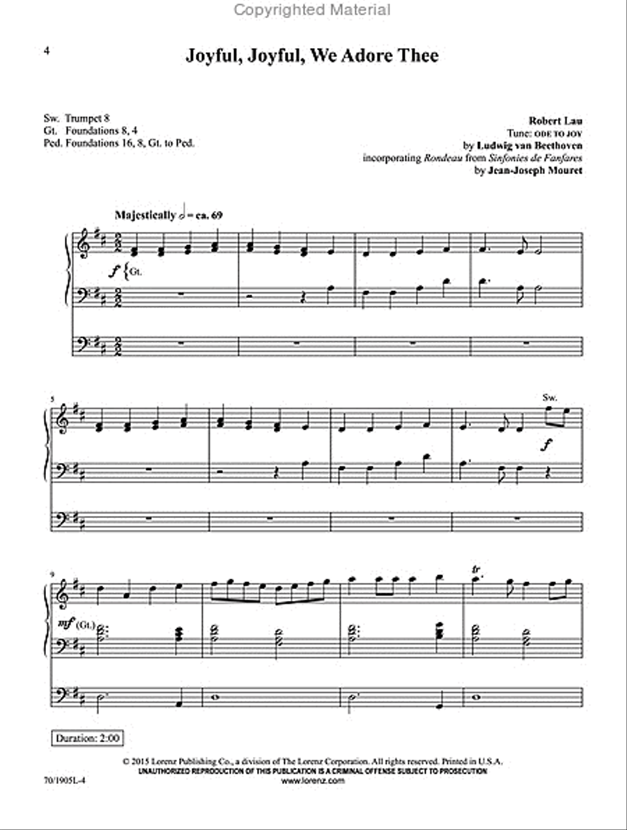 Symphonic Hymns for Organ Organ Solo scores gallery preview page 2