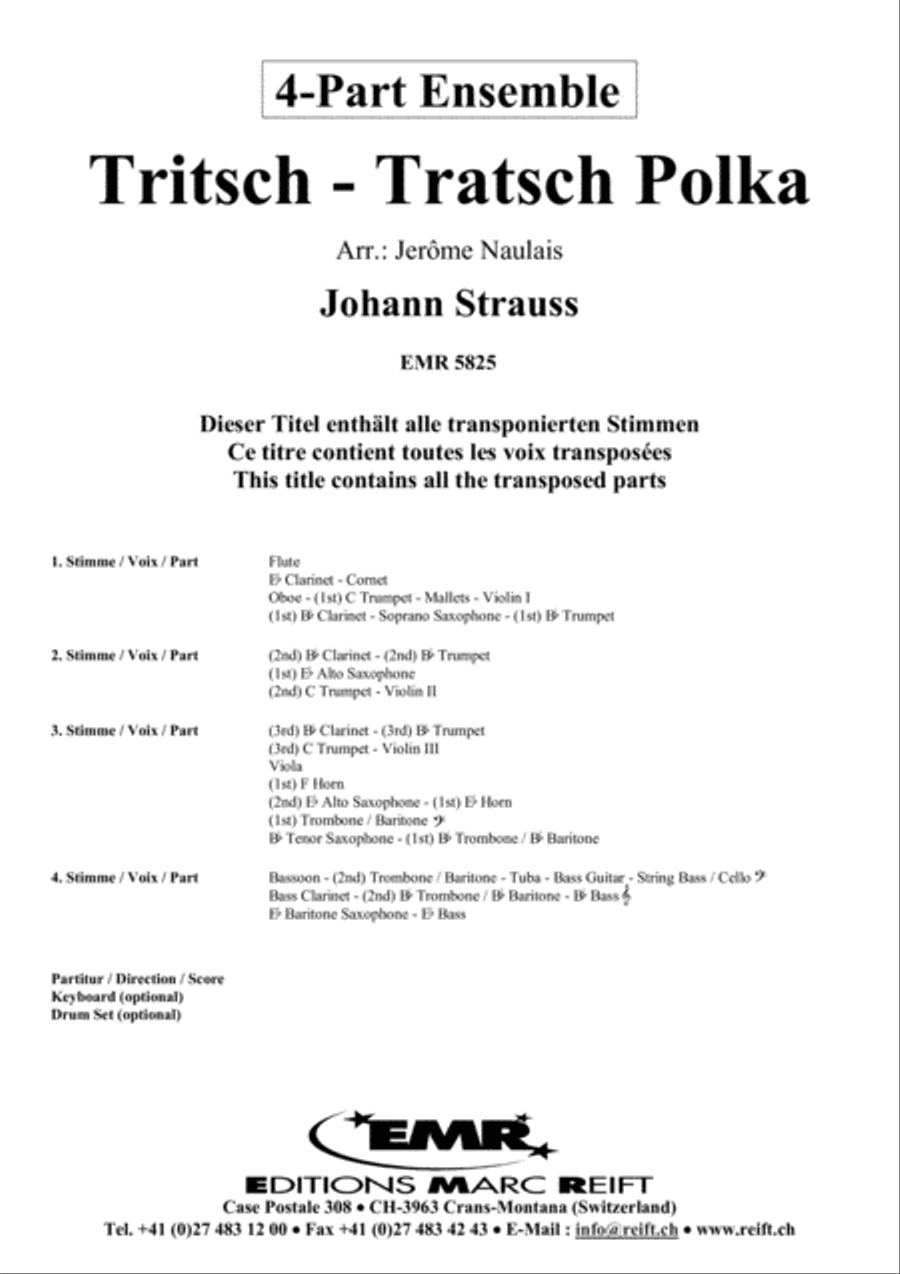 Tritsch-Tratsch Polka Concert Band scores gallery preview page 2