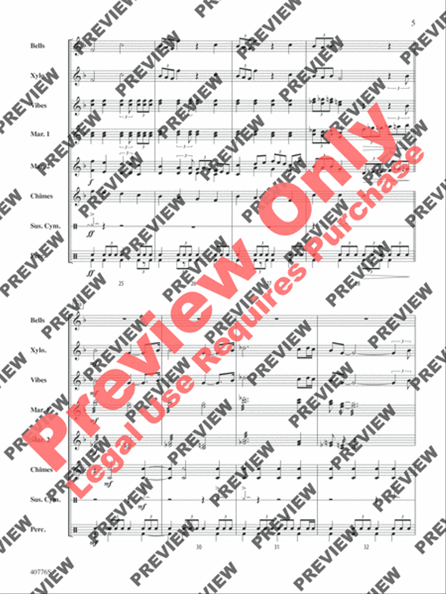 Star Wars Medley Star Wars Medley Percussion Ensemble scores gallery preview page 22