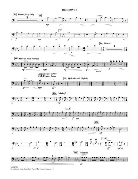 Symphonic Suite from Star Wars: The Force Awakens - Trombone 2