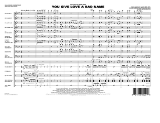 Book cover for You Give Love a Bad Name - Full Score