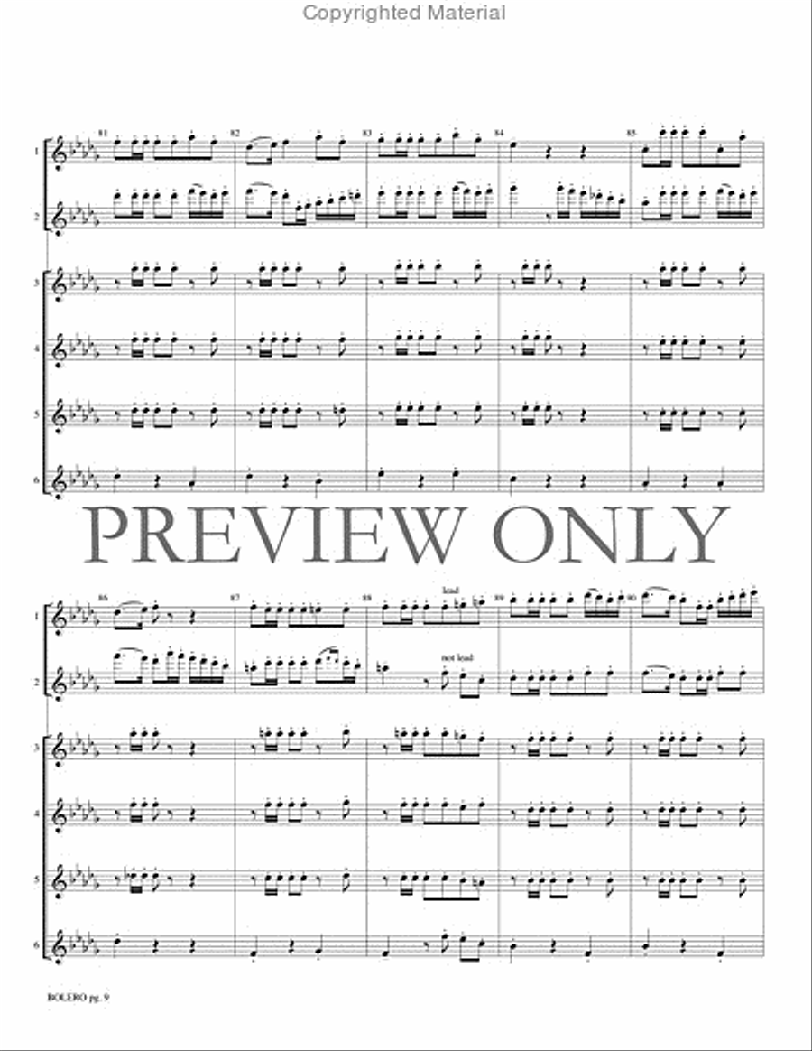Bolero Small Ensemble scores gallery preview page 10