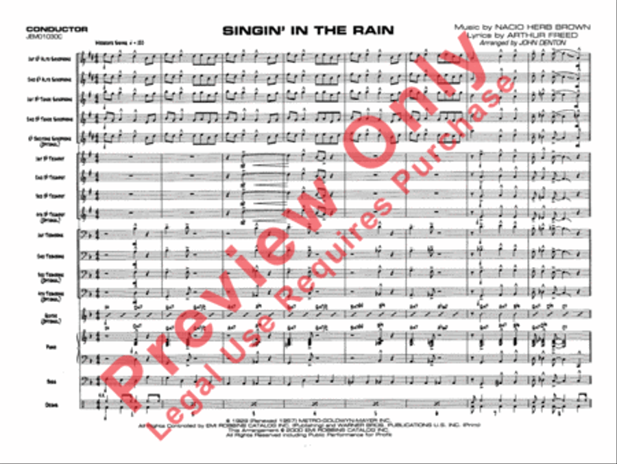 Singin' in the Rain Singin' in the Rain Jazz Ensemble scores gallery preview page 3