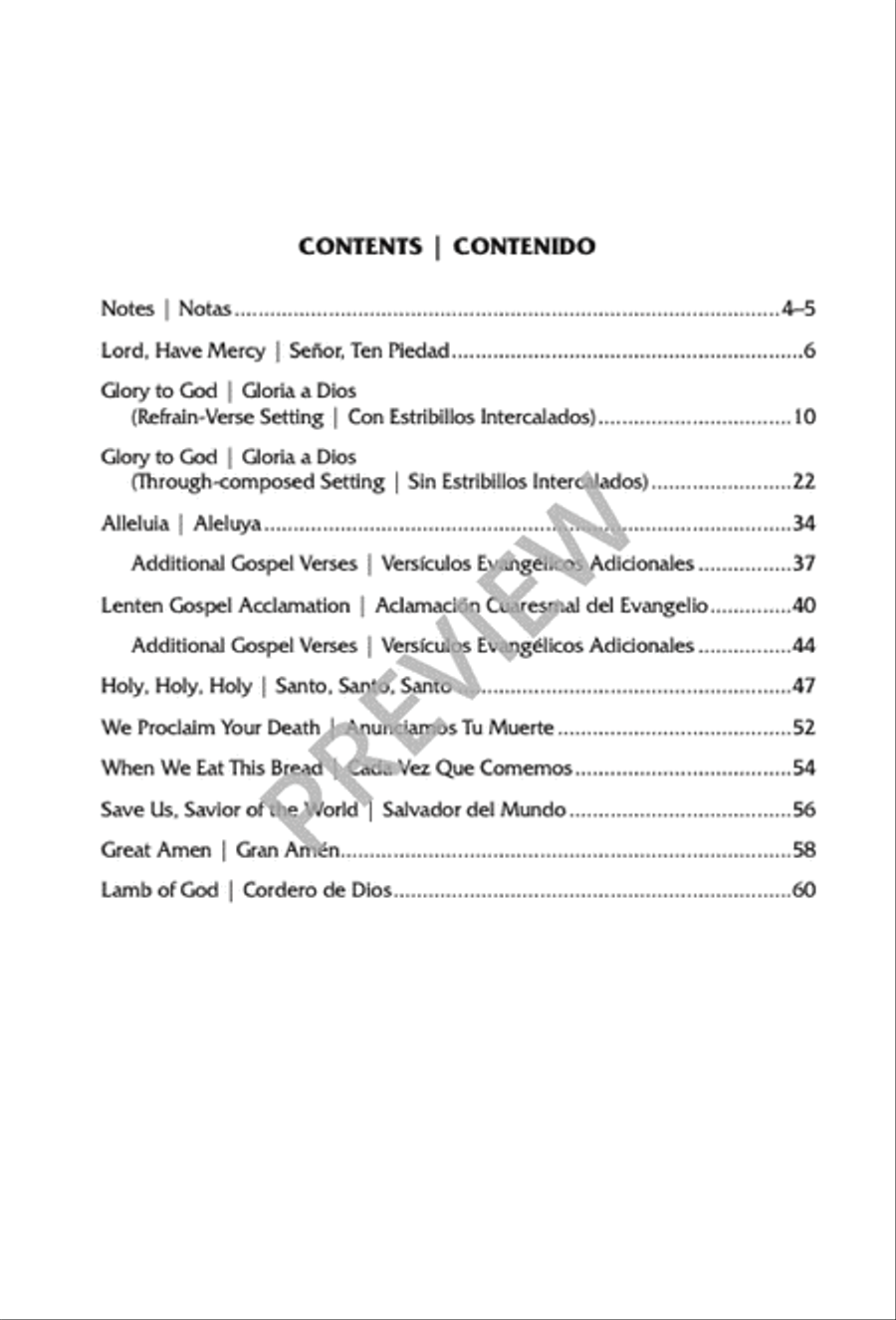Mass of the Sun of Justice / Misa Sol de Justicia 4-Part scores gallery preview page 5