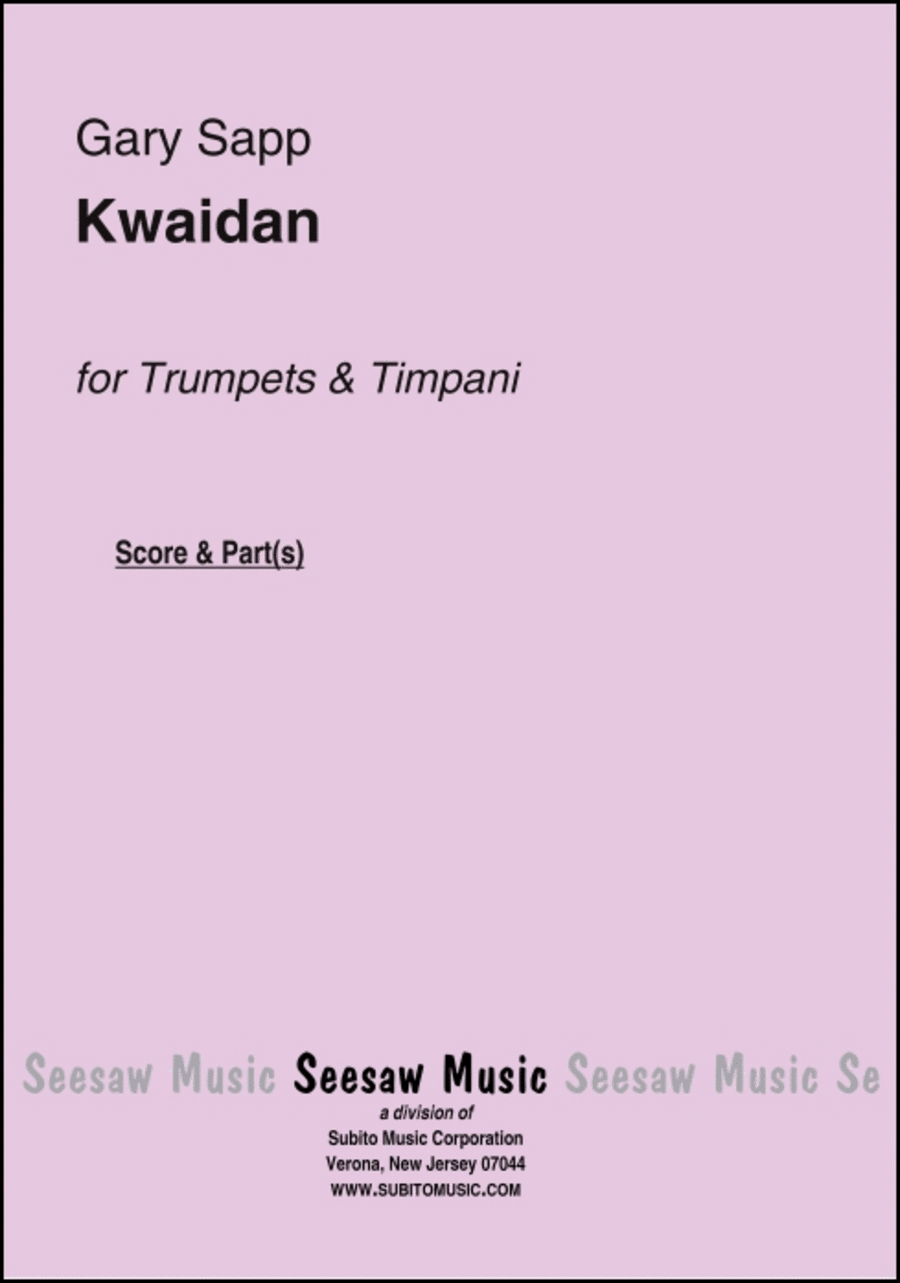 Kwaidan Percussion scores gallery preview page 1