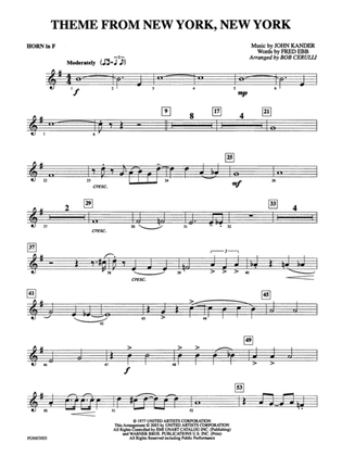 New York, New York, Theme from: 1st F Horn