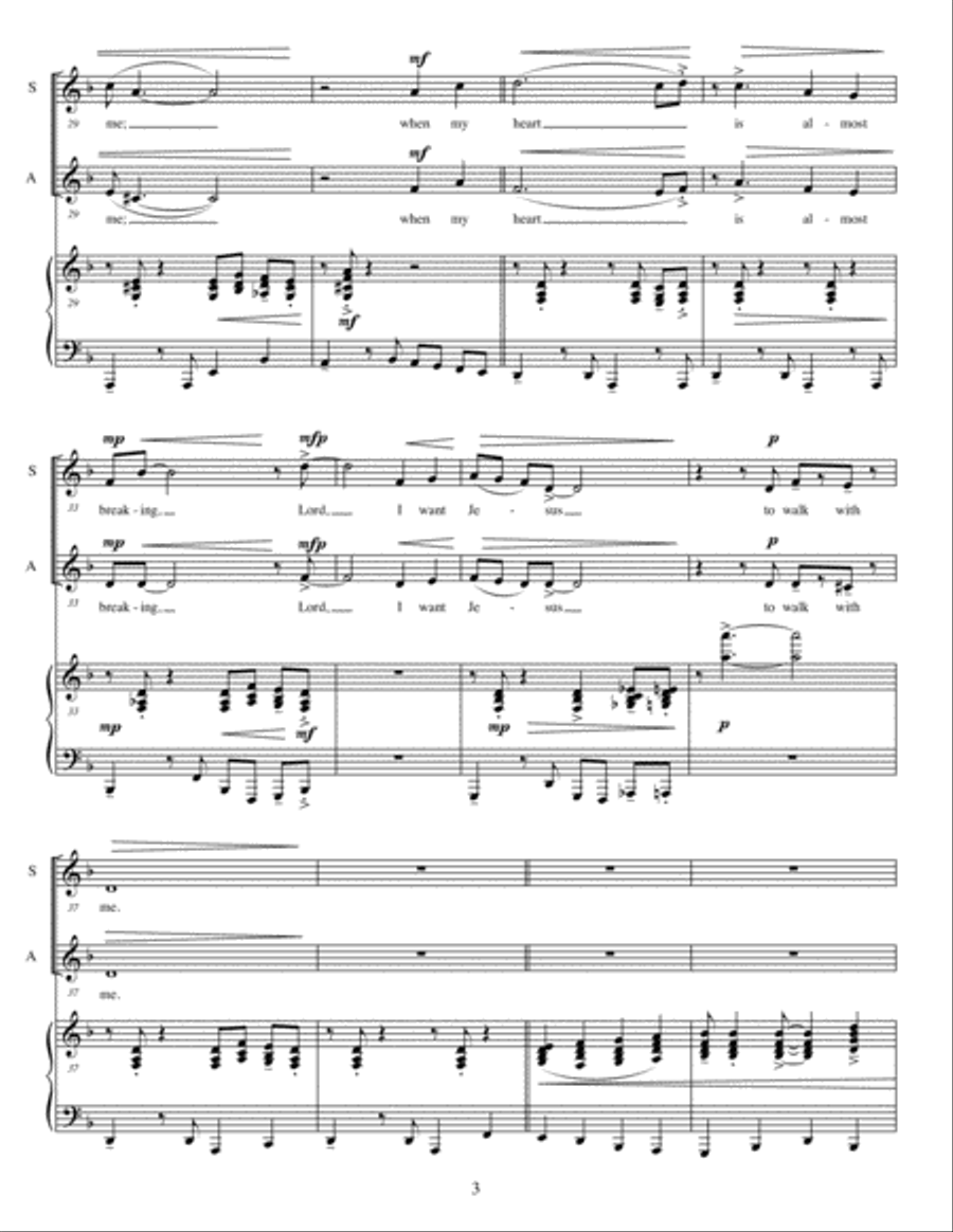 I Want Jesus to Walk With Me (SA) SA scores gallery preview page 4