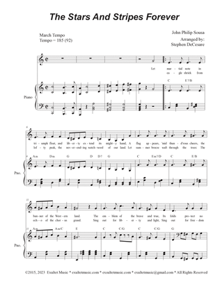The Stars and Stripes Forever (Vocal solo - Medium Key)