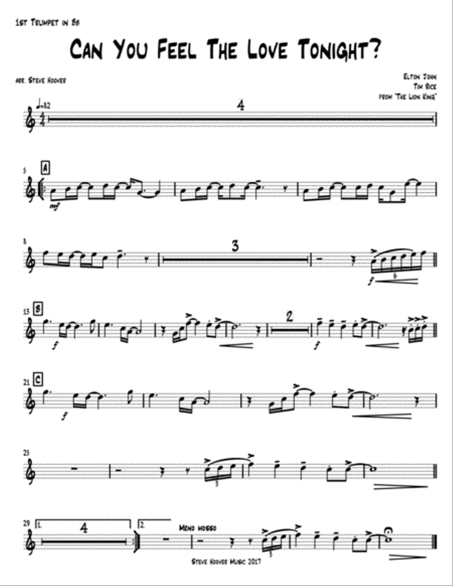 Can You Feel The Love Tonight Brass Ensemble scores gallery preview page 4