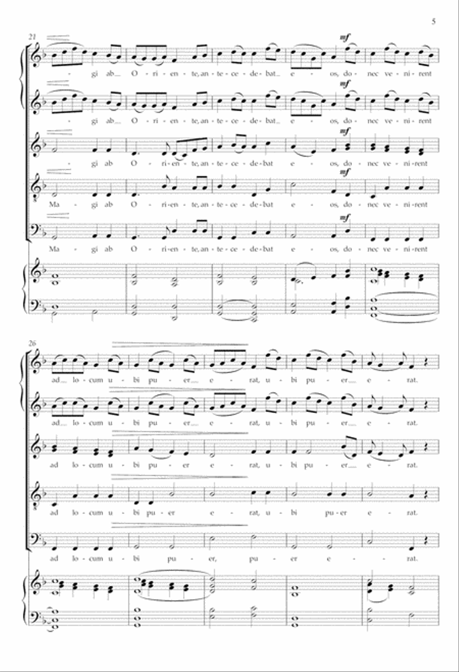 Stella quam viderant Magi from Enchanted Carols SSATB scores gallery preview page 5