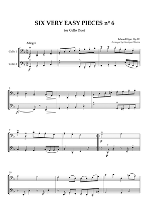 Six Very Easy Pieces nº 6 (Allegro) - Cello Duet