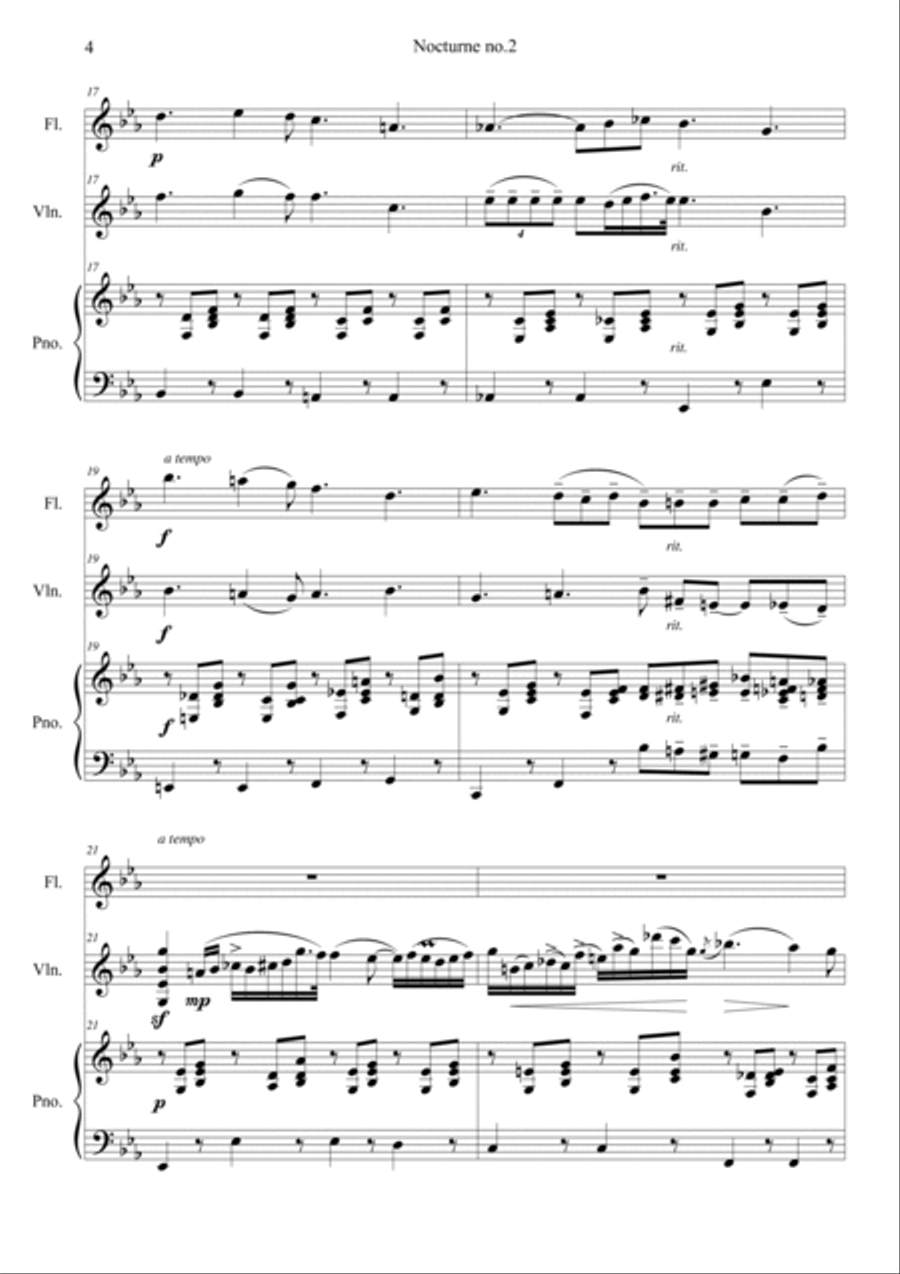 Nocturne No.2 in E flat, Op.9 No.2 Violin scores gallery preview page 4