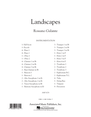 Book cover for Landscapes - Conductor Score (Full Score)