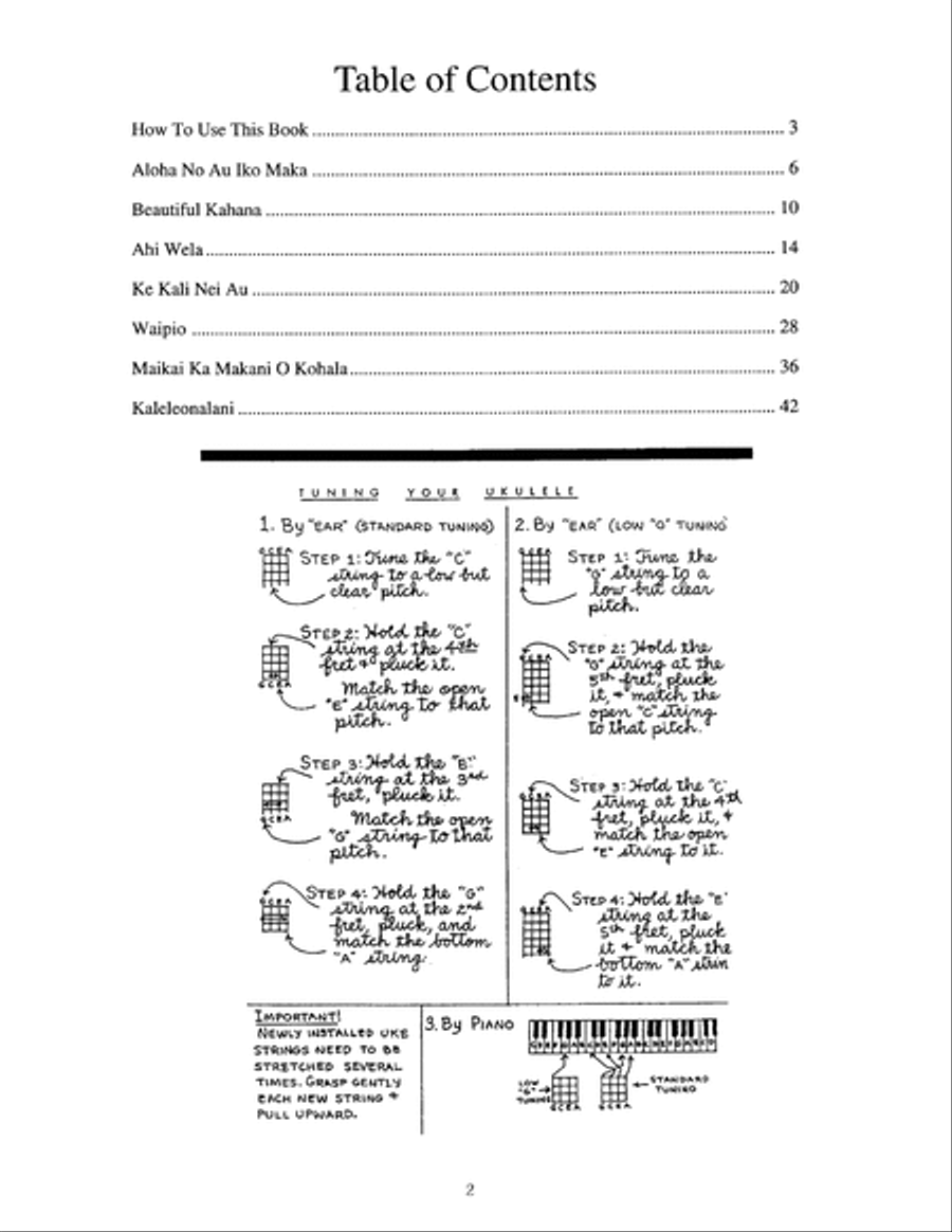 Sing and Strum: 7 Hawaiian Favorites for Ukulele Voice scores gallery preview page 3