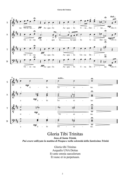 Gloria tibi Trinitas - Easter hymn for Choir SATB a cappella image number null