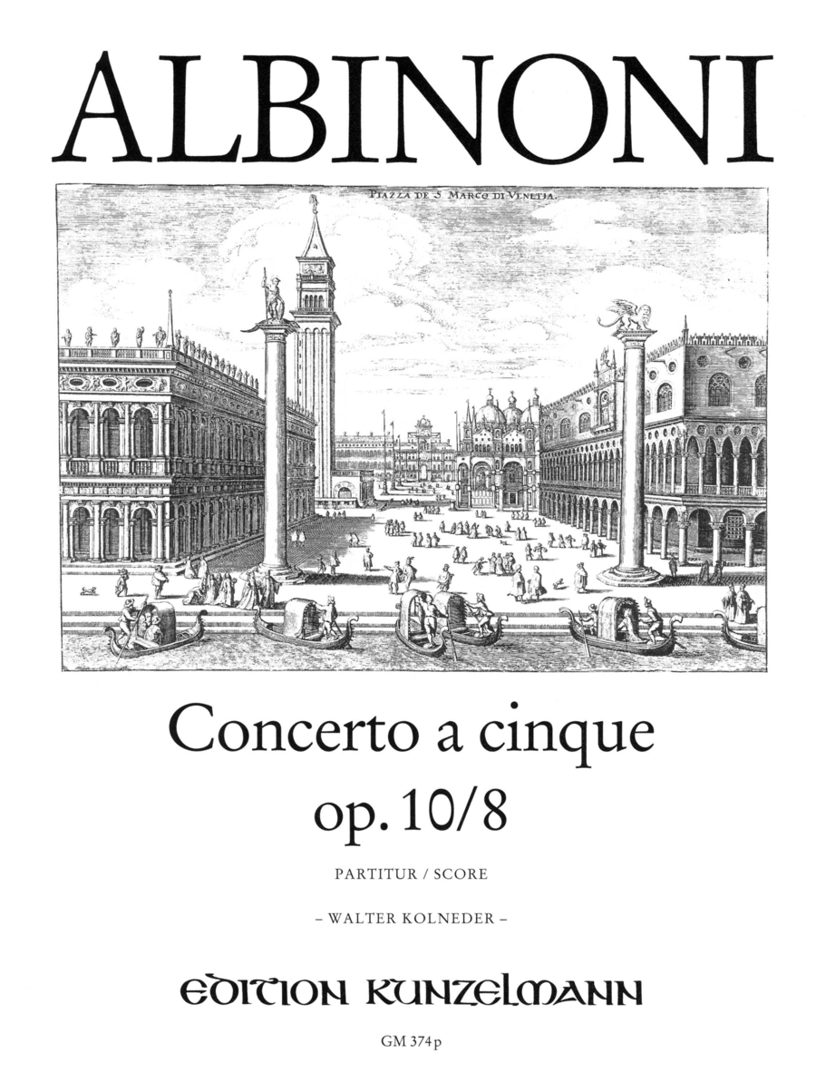 Concerto a cinque Op. 10/8 Violin scores gallery preview page 1