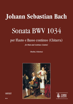 Book cover for Sonata BWV 1034 for Flute and Guitar