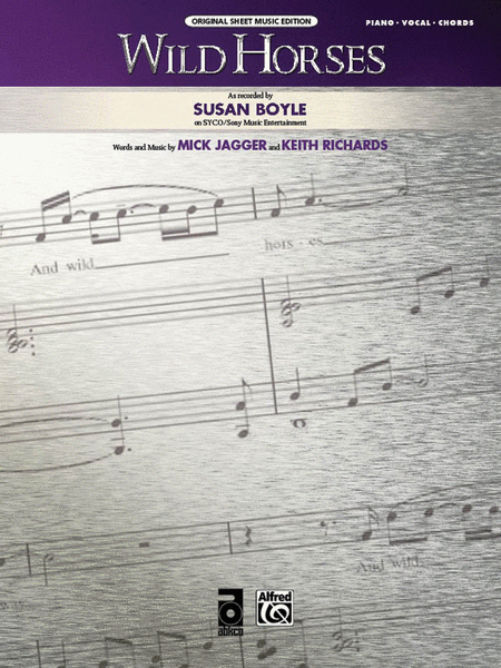Susan Boyle: Wild Horses (Piano/Vocal/Chords)