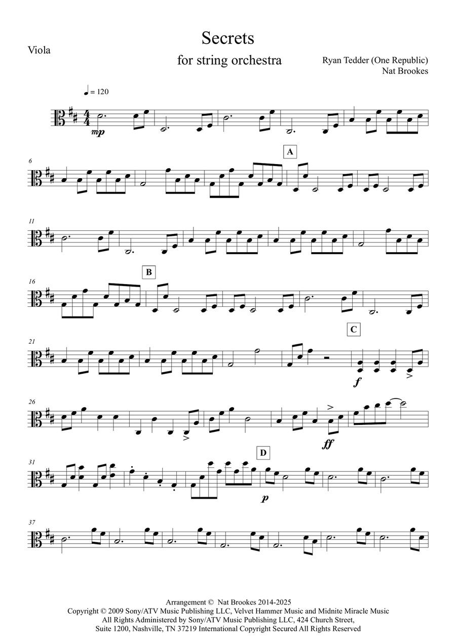 Secrets String Quartet scores gallery preview page 6