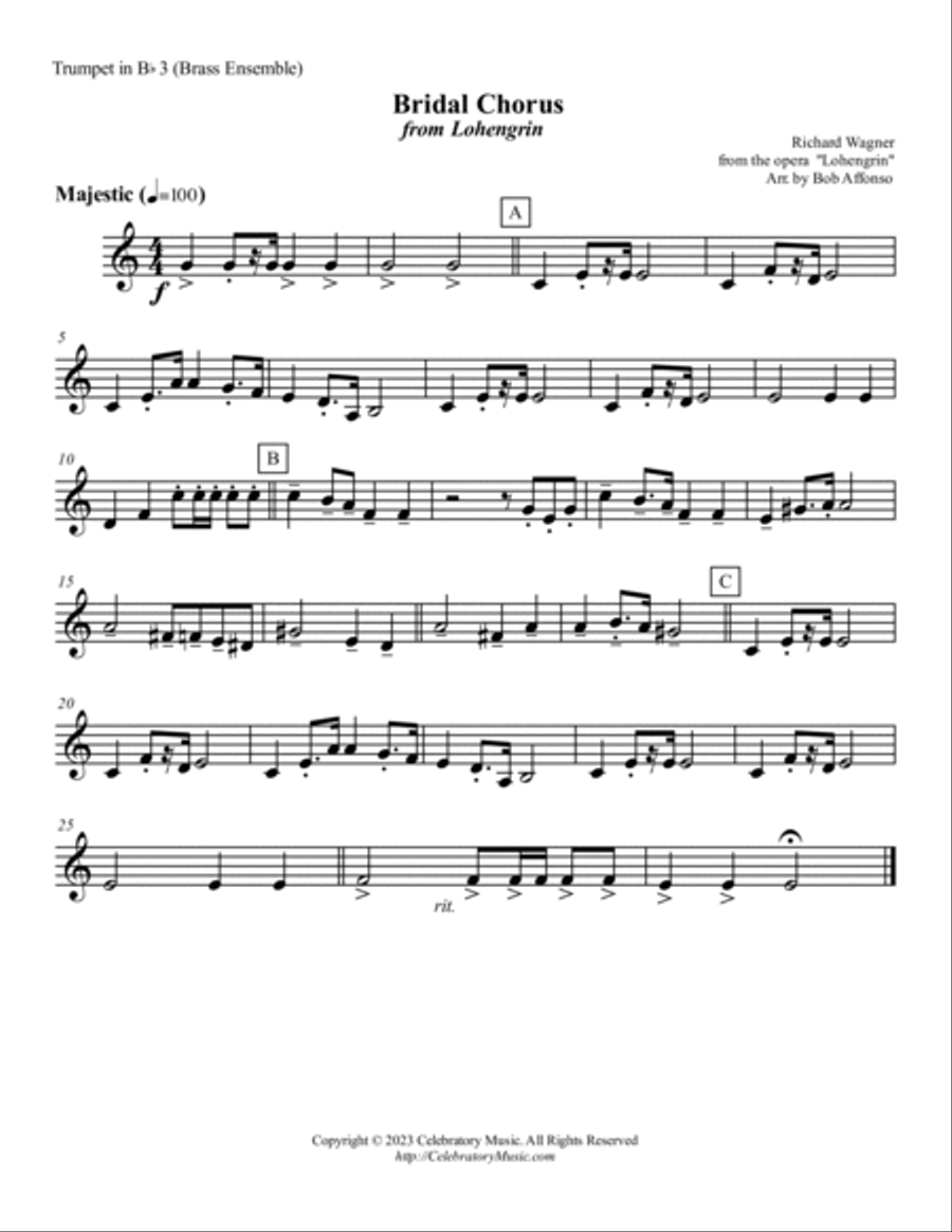 Bridal Chorus Brass Ensemble scores gallery preview page 6