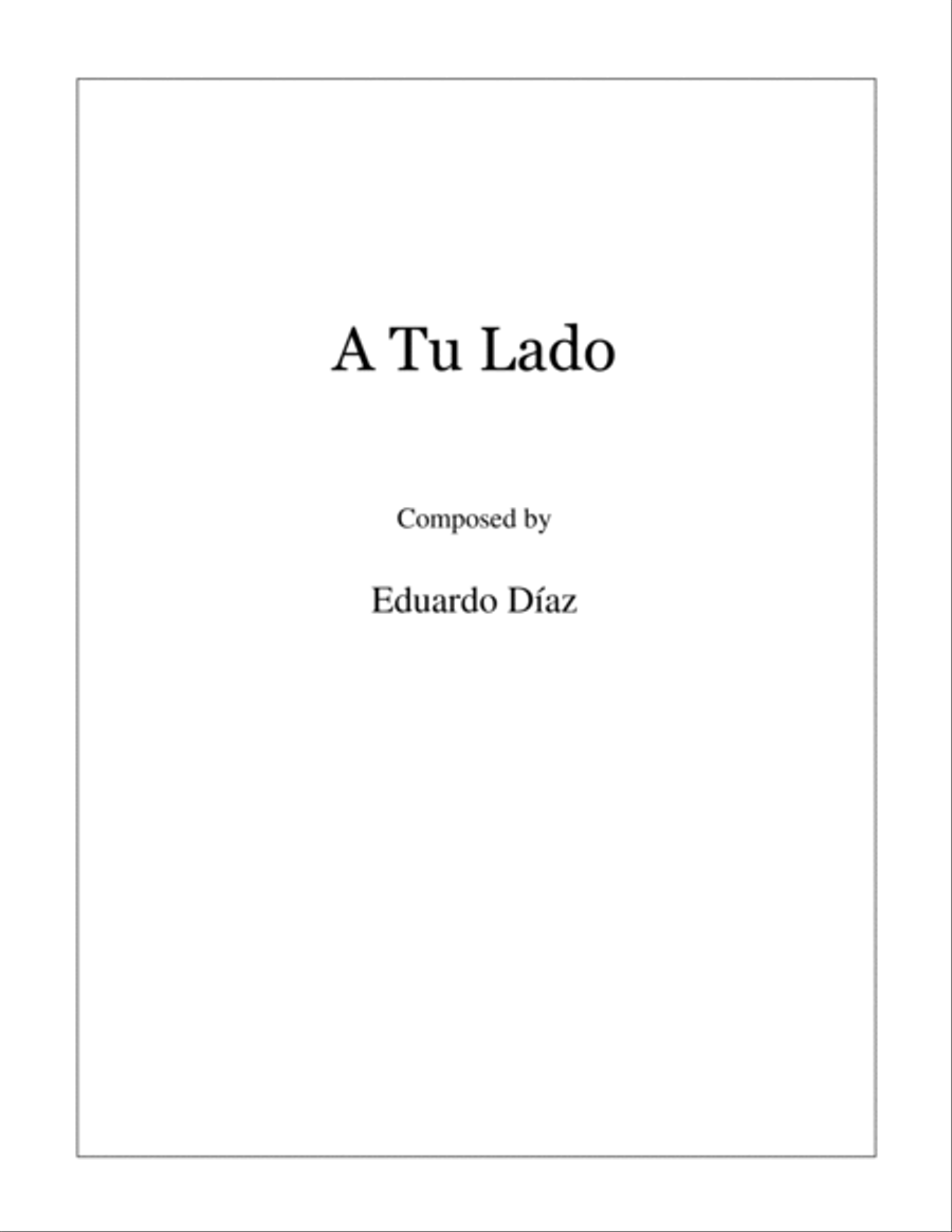 A Tu Lado Guitar Solo scores gallery preview page 1