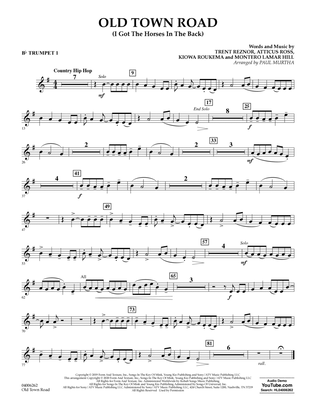Old Town Road (arr. Paul Murtha) - Bb Trumpet 1