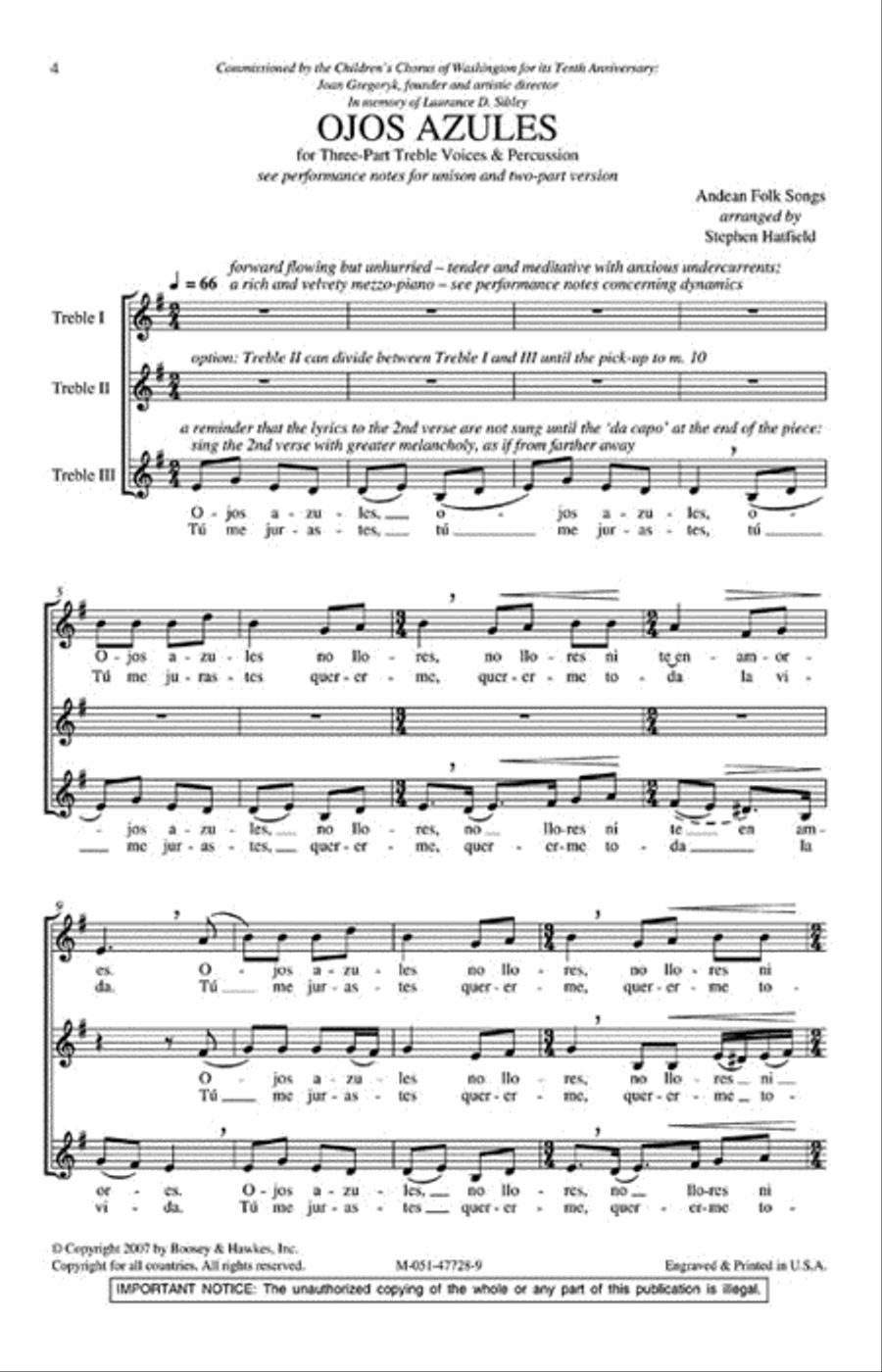 Ojos Azules 3-Part scores gallery preview page 2