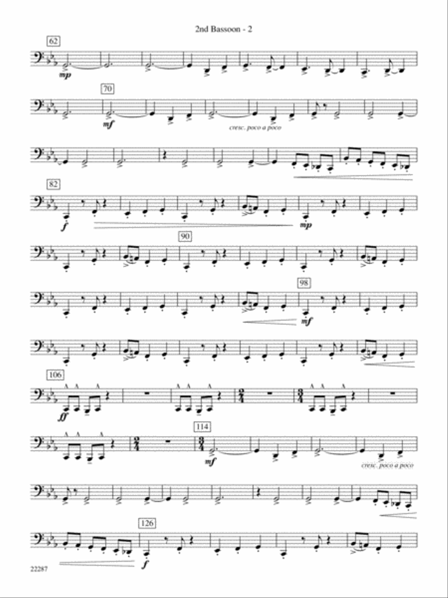 Primordial Overture: 2nd Bassoon Concert Band scores gallery preview page 2