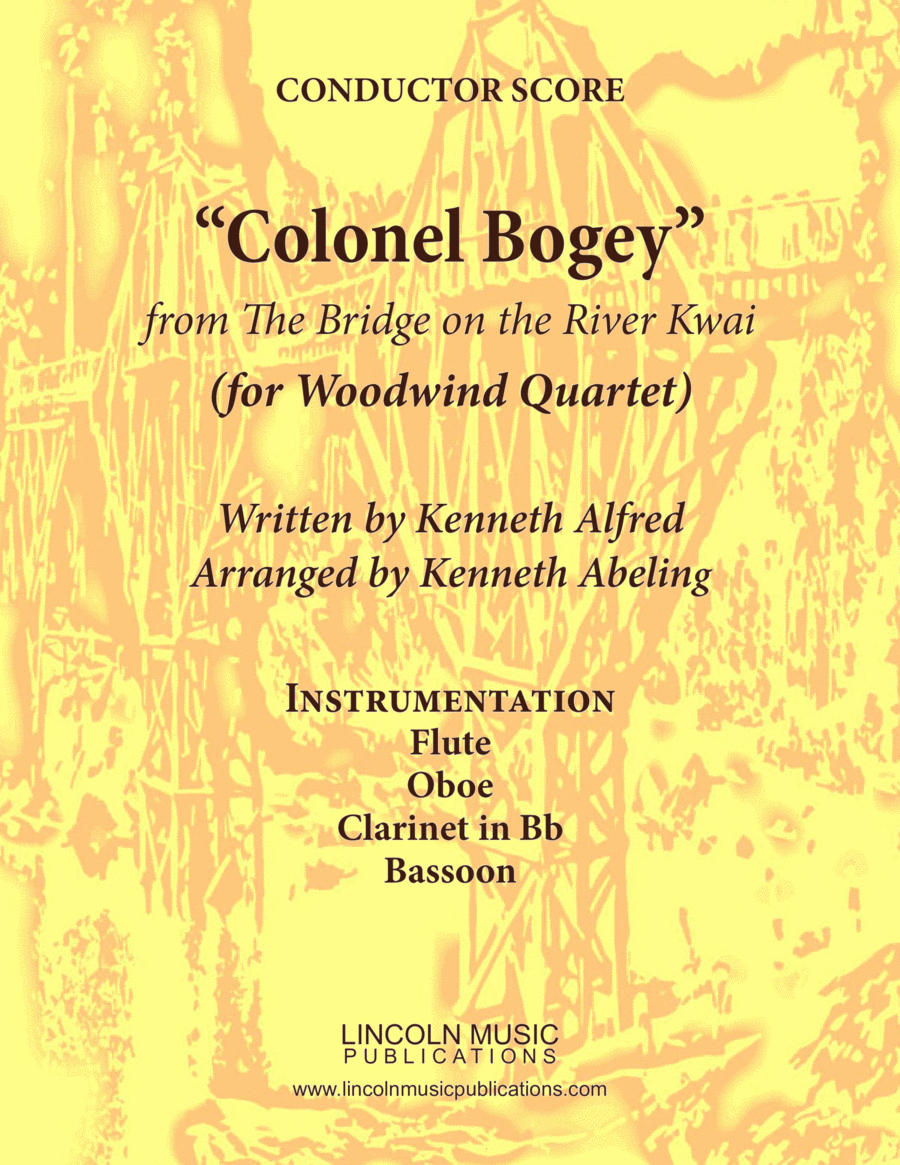 March - “Colonel Bogey” (for Woodwind Quartet) Woodwind Quartet scores gallery preview page 1