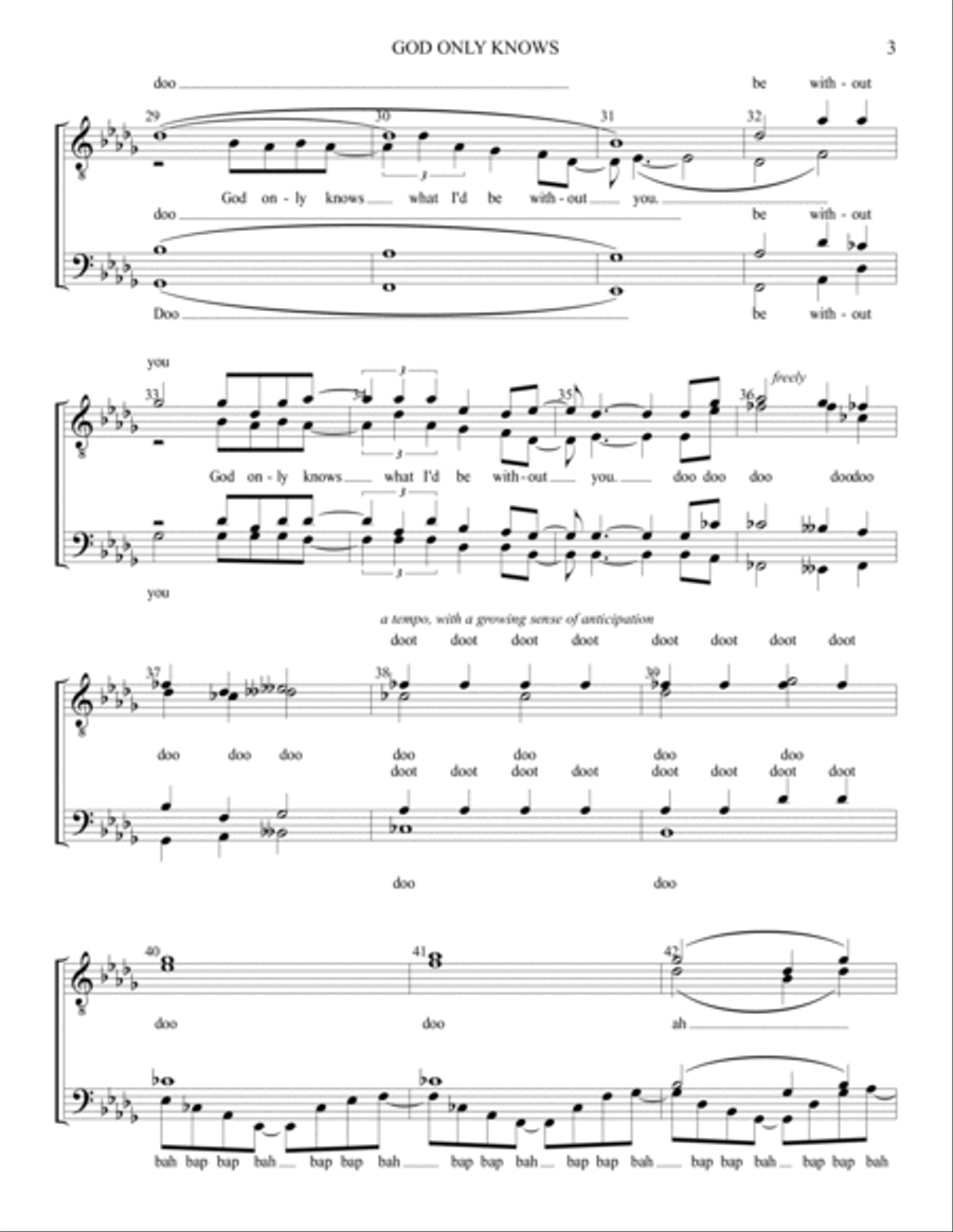 God Only Knows God Only Knows TTBB scores gallery preview page 3