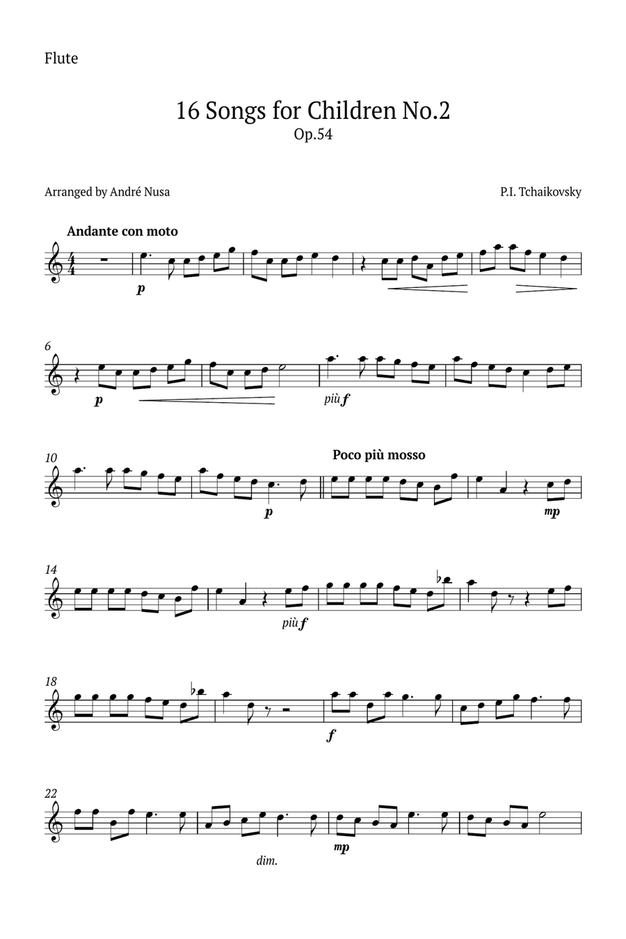 16 song for children No.2 Op.54 Small Ensemble scores gallery preview page 6
