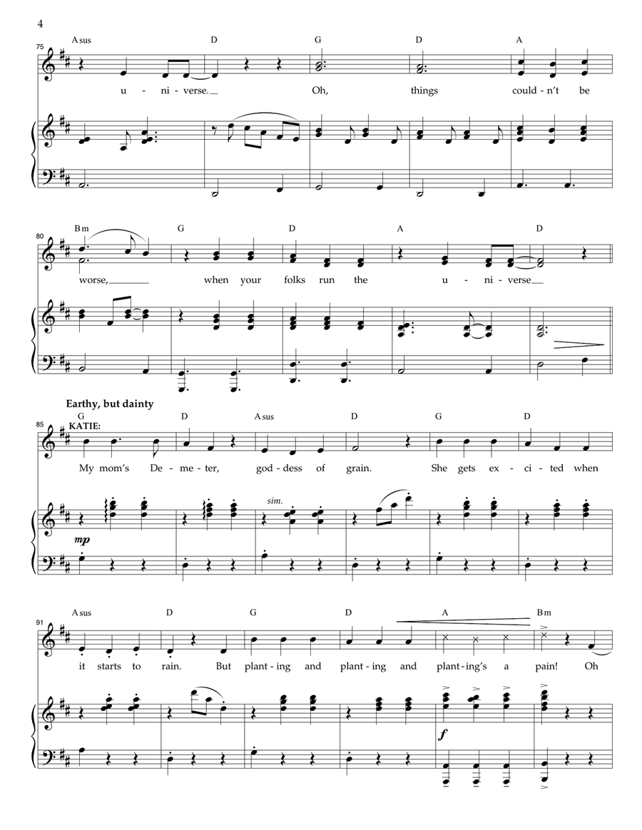 The Campfire Song (from The Lightning Thief: The Percy Jackson Musical) Voice scores gallery preview page 4