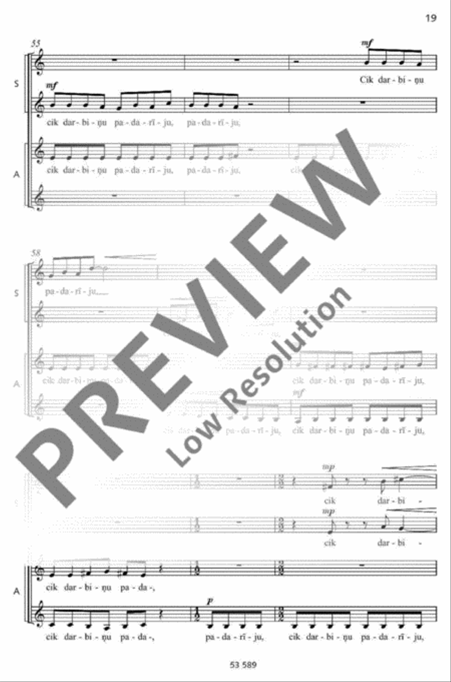 Dzimtene Women's Choir scores gallery preview page 20