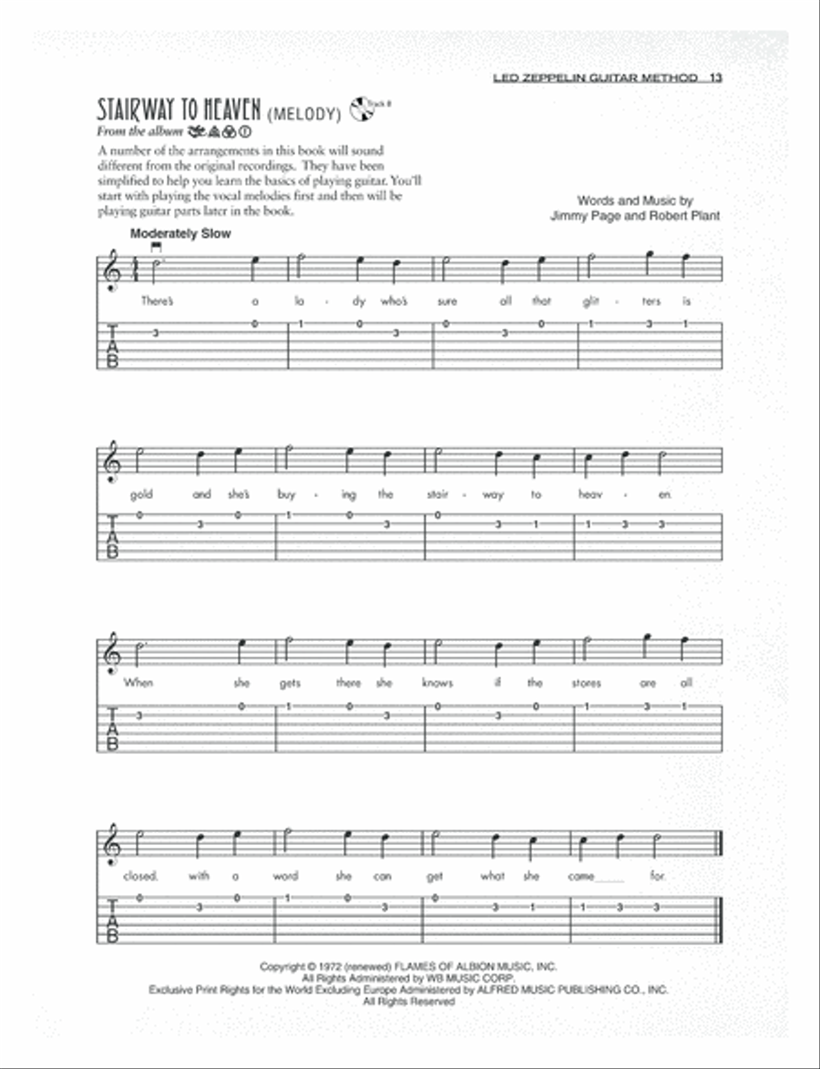 Led Zeppelin Guitar Method Guitar scores gallery preview page 9