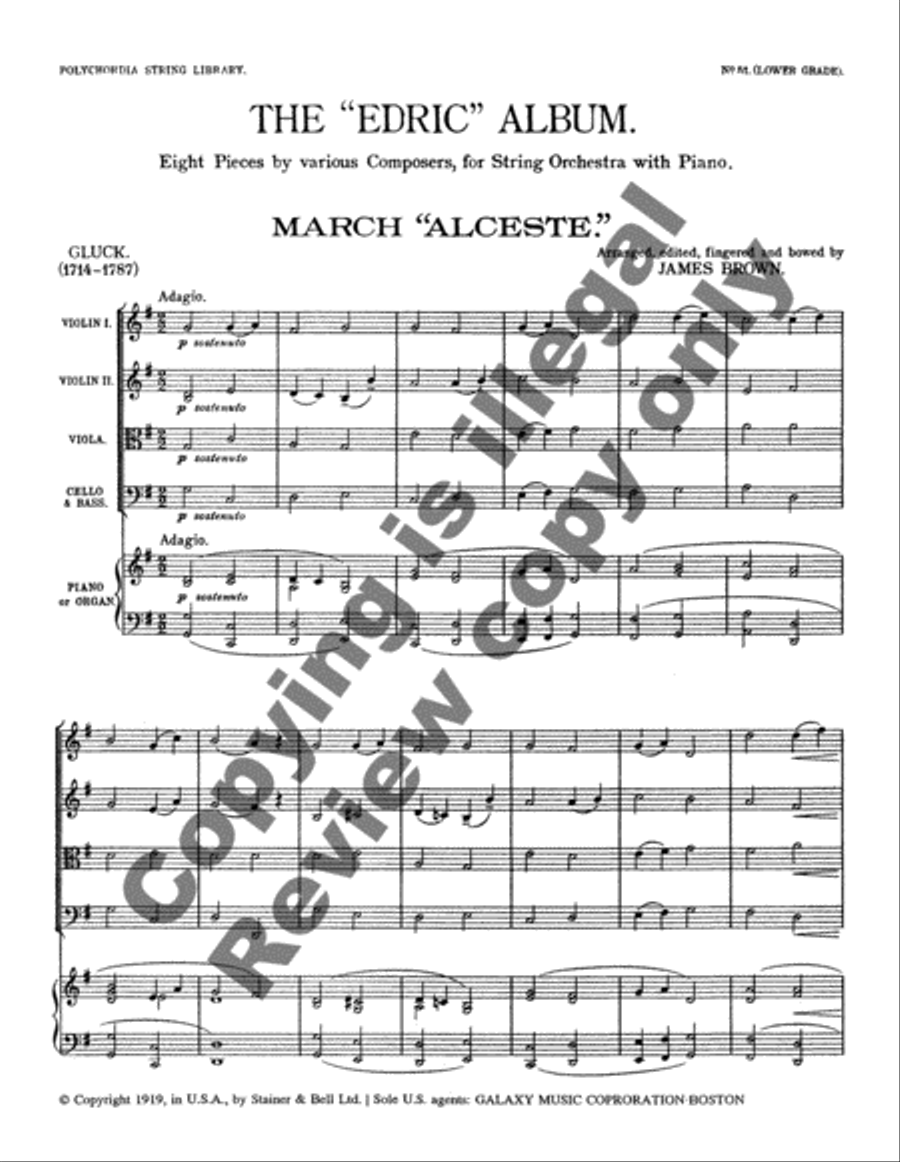 Edric Album (Score) Orchestra scores gallery preview page 3