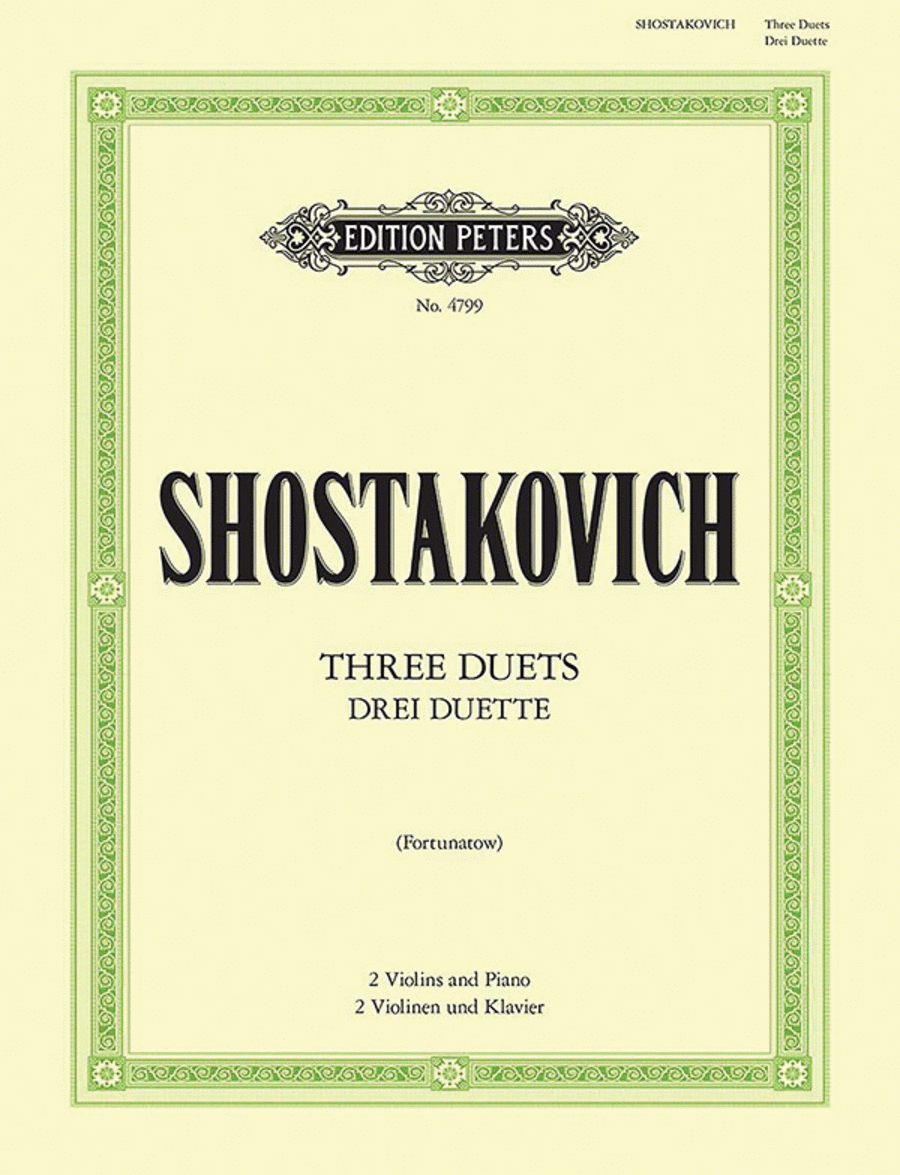 Dmitri Shostakovich: Drei Duette - 2 Violins and Piano (Three Duets)